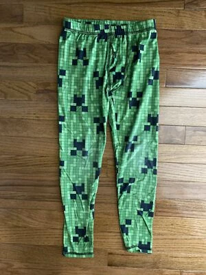 Boys Climate Right By Cuddl Duds MINECRAFT Creeper Pajama Bottoms Size Medium - Image 1 of 4