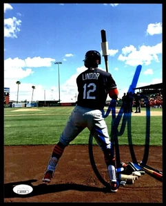 FRANCISCO LINDOR SIGNED 8X10 WITH JSA COA - CLEVELAND INDIANS - Picture 1 of 2