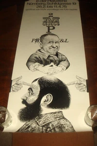 Rare Vintage 1975 MICHAEL MATHIAS PRECHTL Nurnberg Germany MUSEUM EXHIBIT POSTER - Picture 1 of 5