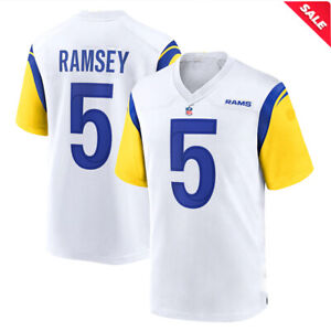 Rams Jalen Ramsey No.5 TShirt White Size S-5XL