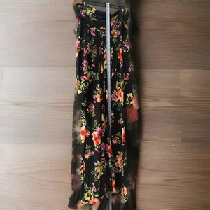 Mother Bee Maternity Cowl Neck off The Shoulder Dress Black Floral SZ M - Picture 1 of 3