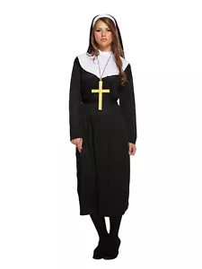 Ladies Nun Habit Costume Hen Party Fancy Dress Religious Sound of Music Outfits - Picture 1 of 1