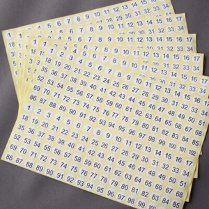 Round Sticky 1-102 Numbers Stickers Small Garment Numbered Labels 15 Sheets - Picture 1 of 7