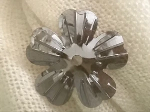 Sequins 35mm Silver Pewter Flower Translucent 1.5in x 10 Big Flower - Picture 1 of 2