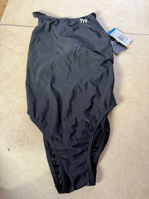 TYR Tyreco Women's Solid Black Diamondfit Swimsuit Size 30 Small NWT - Image 1 of 3