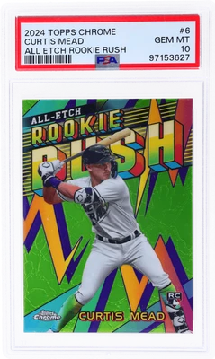 2024 Topps Chrome Curtis Mead All Etch Rookie Rush #6 PSA 10 - Image 1 of 2