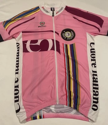 Camiseta deportiva de ciclismo Pissei para mujer - talla 2 (S) - diseño corazones rosas Foto 1 de 4