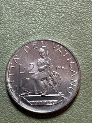 1962 Vatican City 2 Lire BU Uncirculated condition. Coin Pole John XXIII - Image 1 of 4