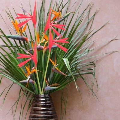  5 Pcs Fiori Artificiali Realistici Finti Simulazione Decorazione Delle Piante - Immagine 1 di 4