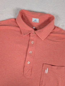 Johnnie O Hangin' Out Polo Shirt Mens Medium Heather Red/Orange - Bild 1 von 9