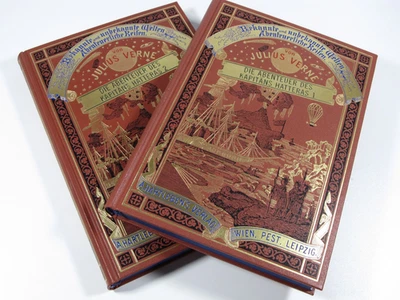 Julius (Jules) VERNE Die Abenteuer der KAPITÄN HATTERAS Band 1+2 1991 Hartleben - Bild 1 von 4