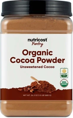 Nutricost Pantry Organic Cocoa Powder (1.5lb) - Vegan, Gluten-Free, Non-GMO - Image 1 of 4