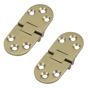 2 Pack Solid Brass Folding Hinges, 2.83x1.18, Butler Tray, Flip Top, Table - Picture 1 of 3