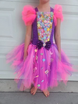 Girls Candyland dresses, dance or Halloween costume, Girls size 7 - Image 1 of 4