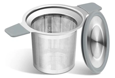  Coladores infusores de té, colador de té de hojas sueltas de acero inoxidable paso a paso  Foto 1 de 4