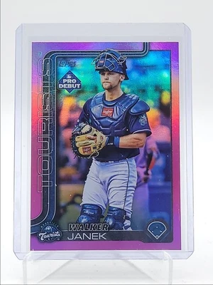 WALKER JANEK 2025 TOPPS PRO DEBUT FUCHSIA FOIL TOURISTS /199 Q4075 - Image 1 of 2