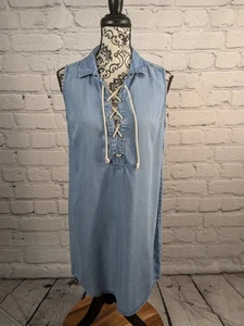 Beach Lunch Lounge Mujer Sin Mangas Corbata Frontal Talla Pequeña Popover Vestido bb08 - Imagen 1 de 9