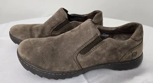 BORN Size 10 DRYZ Phoebe Taupe Slip On Loafers Leather Shoes W22524 Brown - Picture 1 of 11