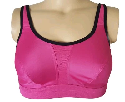 Leading Lady High Impact Sports Bra With Wicking Wirefree 5430 Bright Pink - Image 1 of 3