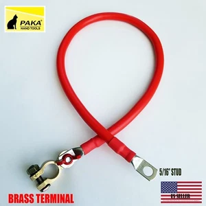 12" INCH 2 Gauge AWG Battery Cable Positive - Car, Truck, RV, Boat, Solar - Picture 1 of 1