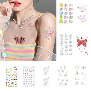 Face Decal Makeup Face Stickers Temporary Tattoos Tattoo Sticker Girls - Picture 1 of 16