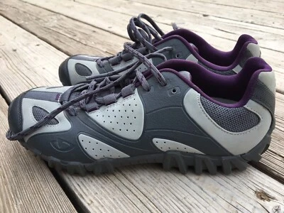 Zapatos de ciclismo Giro Sage gris púrpura con cordones talla 6 EE. UU. 37 EUR para mujer Foto 1 de 4