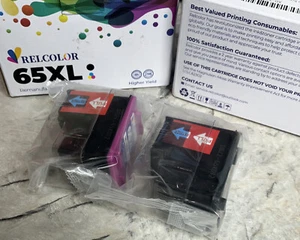 Ink 65XL Black & Tri-color 2 Pak High Yield Ink Cartridge N9K04AN New Exp 2025 - Picture 1 of 8