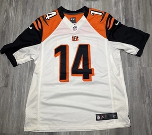 Cincinatti Bengals Jersey Mens Large White Away #14 Andy Dalton NFL Football - Picture 1 of 3