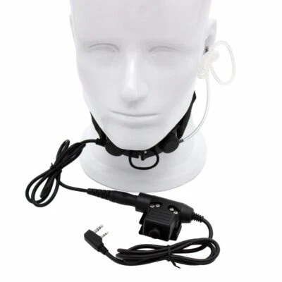 Z Tactical Throat Mic Z003 Air Tube Headset with U94 PTT for Baofeng Radio UV-5R - Image 1 of 4