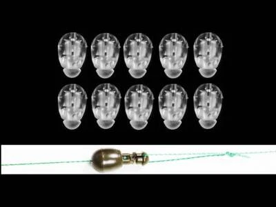 10 cuentas transparentes de cambio rápido fósforo de carpa gancho de aparejo de pesca eslabones método alimentadores Foto 1 de 3