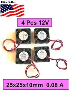 Mini raffreddamento ventola brushless 2510 Gdstime 12 V 0,08 A DC 25X25X10 mm 2 pin 25 mm - Foto 1 di 15