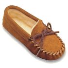 Minnetonka Children's 2363 Brown Suede Pile Lined Softsole Moccasin 7M New