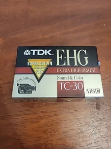 TDK Extra High Quality (EHG) TC-30 VHS C Video Cassette Camcorder Tape - Bild 1 von 2