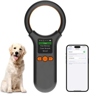 Pet Microchip Scanner Bluetooth, Animal Tag Reader Scanner, Black  - Picture 1 of 7