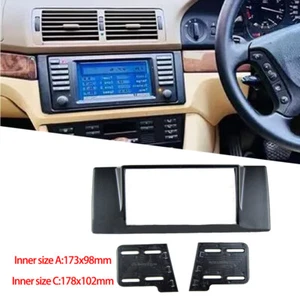 Fascia  Radio Bezel Panel Frame DVD Trim 2 Din For BMW Z4 E85 2003-2009 New - Foto 1 di 1