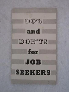DO'S AND DON'TS FOR JOB SEEKERS Series of Articles from the CHICAGO TRIBUNE 1936 - Picture 1 of 6