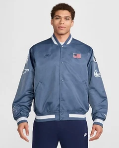 Nike Breaking Satin Jacket "USA Dugout" Futura Navy FN9460-491 Size L NEW - Picture 1 of 7