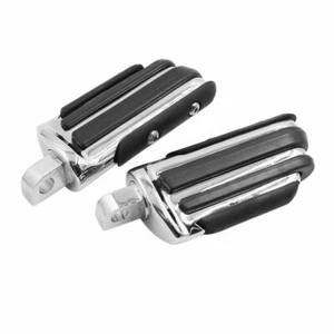 Chrome Motorcycle Highway Foot Pegs Footpeg Rests Fit for Harley FLTR FLST FXST - Imagen 1 de 7