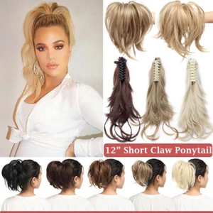Premium Claw Messy Ponytail Hair Piece Updo Hair Extension Real Fake Pony tail - Picture 1 of 28