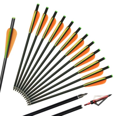 6/12pc small bow Bolts Arrows Archery Fibergla Arrows Recurve Bow Hunting Target - Image 1 of 4