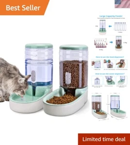 Automatic Pet Feeder Water Dispenser Set 3.8L Drop Resistant Ideal for Travel - Picture 1 of 8