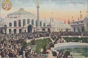 1909 Court of Honor crowd Alaskan Yukon Pacific Expo Seattle Washington C835 - Picture 1 of 2