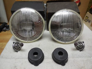 Cibie Z-BEAM 7" H4 headlamp pair #70-34-02, genuine Z's circa 70's, 100/55w USED - Picture 1 of 22