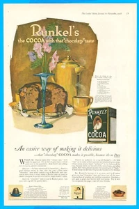 1918 Runkel's Cocoa stampa antica pubblicità torta vittoria ricetta cioccolato epoca prima guerra mondiale - Foto 1 di 5