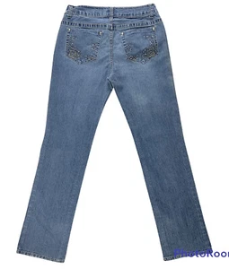 Faded Glory Jeans Womens 8 Low Rise Medium Wash Mid Rise Blue Denim Stretch - Picture 1 of 7