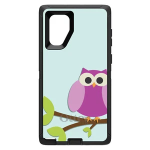OtterBox Defender for Galaxy Note (Choose Model) Pink Owl Cartoon - Picture 1 of 11