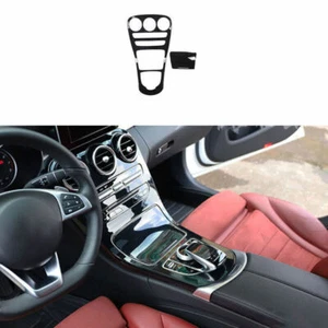 For Benz C-Class W205 Black ABS Central Console Gear Shift Panel Trim 2015-2018 - Picture 1 of 6