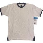 Insport Men's White Wolonger Ringer Tee T-shirt, Size Small (Made in USA) NWT