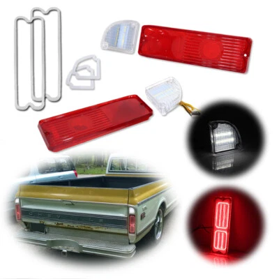 4 светодиодных задних тормозных фонаря заднего хода для пикапа Chevy/GMC 1967-1972 годов выпуска - Изображение 1 из 4
