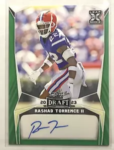 2023 Leaf Draft Auto Green Rashad Torrence II #BA-RT1 RC - Picture 1 of 2